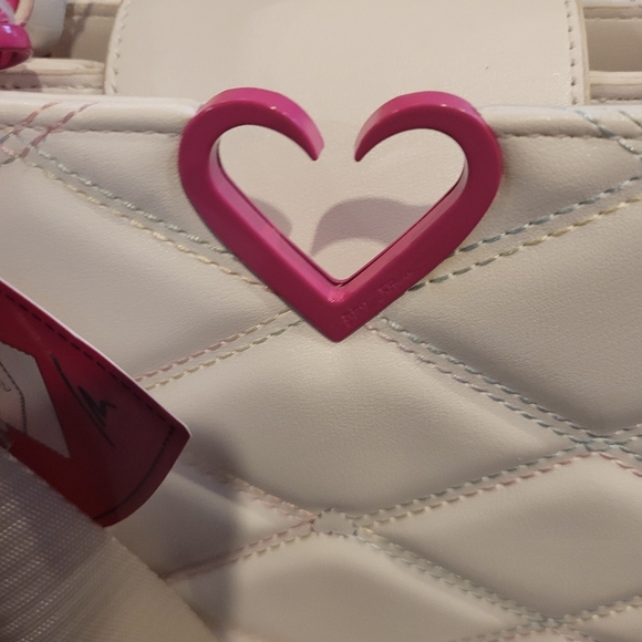 Betsey Johnson XO Double Compartment Hattie Small Satchel / Crossbody - Picture 5 of 8